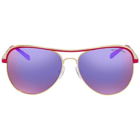 Michael Kors Vivianna I Fuschia Mirror Pilot Ladies Sunglasses 